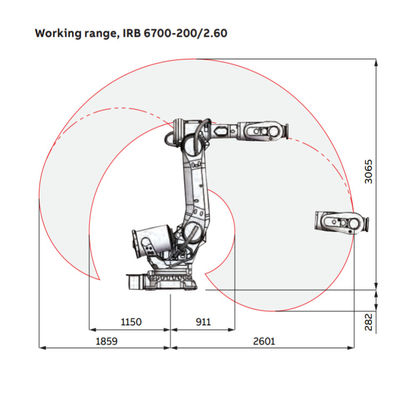 Endüstriyel Robotik Kol IRB6700-200/2.6 Motor Montajı İçin Yükleme Makinesi Montaj Robotu
