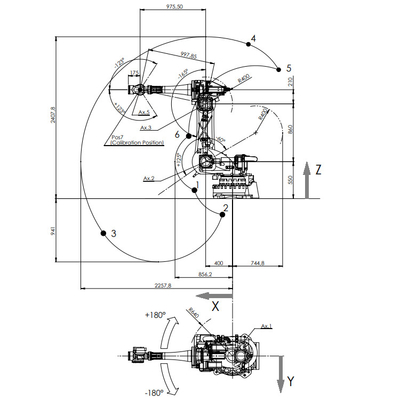Malzeme Taşıma Ekipmanları İçin 6 Eksenli Robot Kolu Olarak 60KG Yüklü NJ-60-2.2 Manipülatör