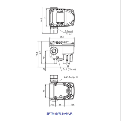 SPTM-5V Akıllı Elektrikli Kontrol Vanası Konum Verici Pnömatik Parçalar