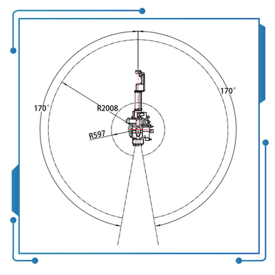 Ehave CM350AR Kaynak Makinesi ile 6 Eksenli Çin GBS Ark Kaynak Robotu GBS6-C2080